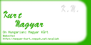 kurt magyar business card